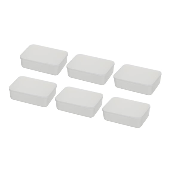 YBM Home Plastic Storage Bins with Lids for Organizing Small Household Items, Multipurpose for Classroom, Drawers, Desktop, Office, Playroom, Shelves, Closet, and More 2145-6 Pack of 6