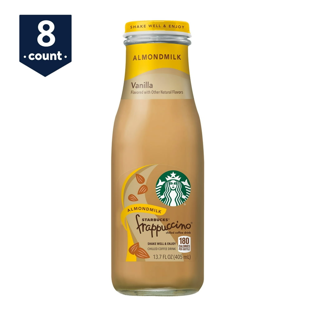 Starbucks Frappuccino Almond Milk Vanilla, 13.7 Fl Oz Bottles (8 Pack