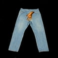 thumbnail image 5 of Pantalones vaqueros con estampado de palmeras estilo hip hop de Tru Blu Denim, vaqueros de cintura alta con lavado gótico, pantalones holgados de estilo urbano vintage Y2k, de pierna ancha y recta, 5 of 5