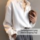 thumbnail image 4 of Jumpingount Camisa de mujer de manga larga de Color sólido a la moda para el trabajo en casa, la escuela, el viaje, la ropa de calle holgada Simple Accesorios de disfraces L Jumpingount AP013985-03, 4 of 6