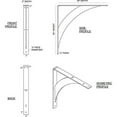 thumbnail image 3 of Ekena Millwork 2"W x 20"D x 20"H Legacy Steel Bracket, White Primer, 3 of 12