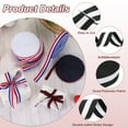 thumbnail image 3 of Uxcell 1-5/8" Black White Striped Grosgrain Ribbon 25 Yard Polyester Stripe Ribbon, 3 of 6