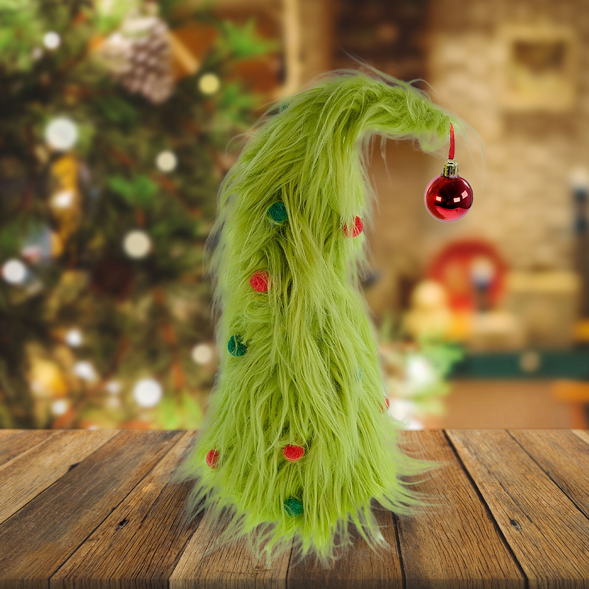 Grinch Furry Christmas Tree – Curved Top Holiday Decoration