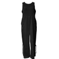 thumbnail image 3 of Women's Sleeveless Backless Wide Leg Jumpsuit - Loose Fit Romper for Daily & Vacation - Summer Comfort, 3 of 3
