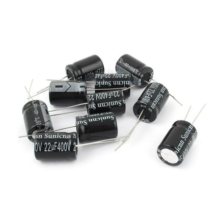 10Pcs 400V 22uF 105C Radial Electrolytic Capacitor 13mm x 22mm
