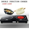thumbnail image 5 of Electric Induction Cooker - Portable 2200W 8 Levels Electric Dual Induction Cooker Cooktop Countertop Double Burner Suitable for Cast Iron, Stainless Steel Cookware and Kitchen or Resturant, 5 of 9