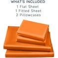 thumbnail image 4 of Satin Sheets Queen Size - 4 Pieces Luxury Silky Soft Bed Sheets, Wrinkle-Free Burnt Orange Satin Silk Sheet Set with 1 Deep Pocket Fitted Sheet, 1 Flat Sheet, 2 Pillow Cases, 4 of 8