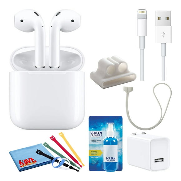 Apple AirPods with Wired Charging (2nd Gen) with Cable Ties + USB Charger