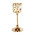 thumbnail image 2 of Candelabro de cristal moderno para velas de té para Navidad, bodas, inauguración de la casa oro M, 2 of 7