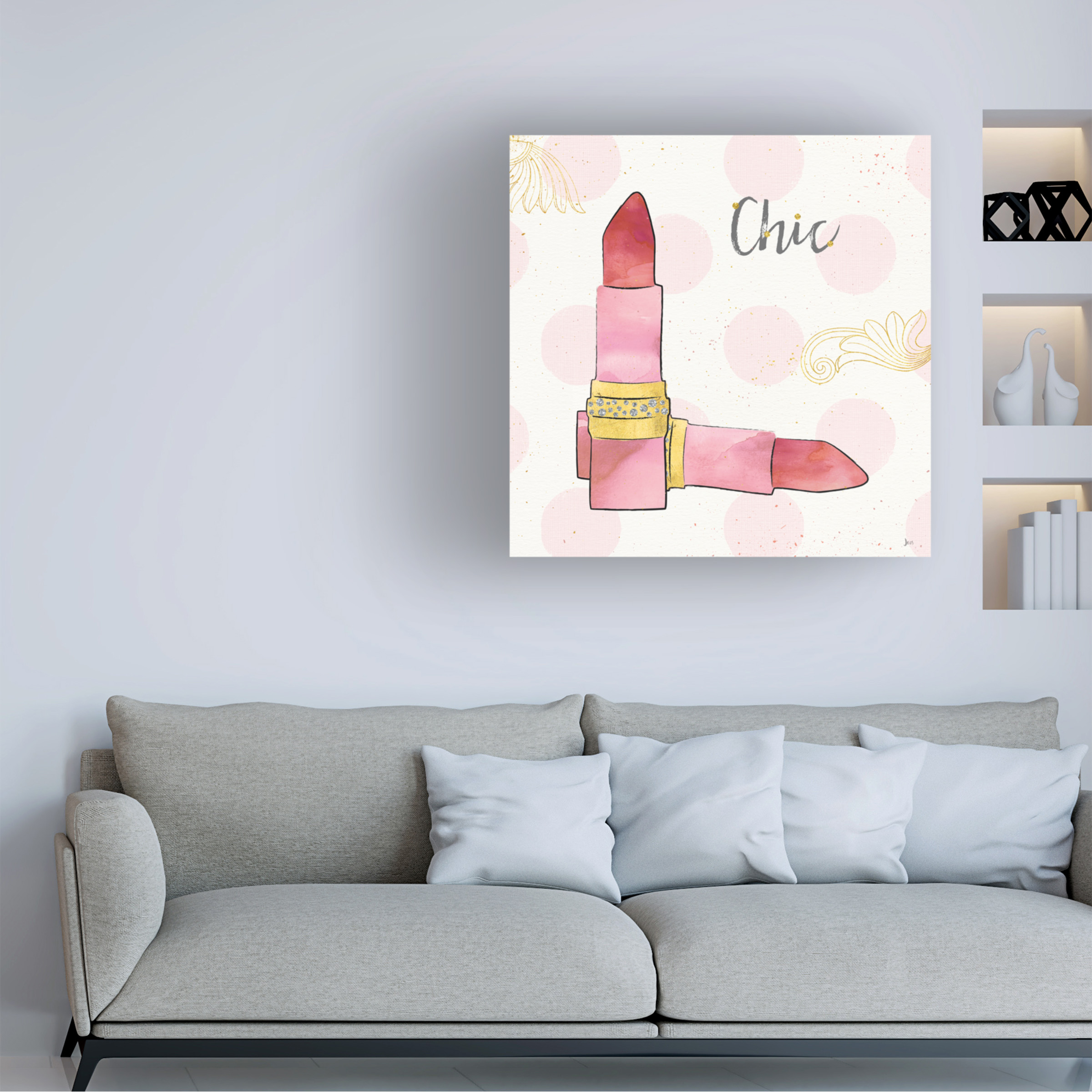 Trademark Fine Art 'Fashion Blooms III Pink' Canvas Art by Jess Aiken