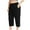 Black, variant on Fnooota Plus Size Capris for Women 2025, Relaxed Fit Elastic Waist Casual Athletic Capri Pants Green Size L