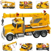Construction Truck Toys for Kids 3-6 Years, Toy Crane Truck for Toddler Boys Age 4-7 Birthday Christmas Gifts