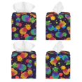 thumbnail image 2 of Gukieu Colorful Pineapples1 Print Leather Tissue Box, PVC Waterproof Velcro Opening and Closing Square Tissue Box Holder, Suitable for Home and Office Decoration, 2 of 7