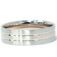 Bracelet de Mariage Brossé à Deux Tons pour Hommes 14K Or Blanc et Jaune – image 1 sur 3