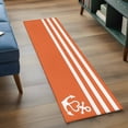 thumbnail image 5 of Orange Anchor Kitchen Runner Rug 2x6 Washable Runners for Hallway Non Slip Modern Nautical White Geometric Stripes Large Area Rug Indoor Floor Carpet for Bathroom Laundry Entryway Bedroom Living Room, 5 of 8