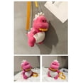 thumbnail image 4 of Pink Pink Dinosaur Plush Backpack For Kids Crossbody Shoulder Bag Cute Stuffed Animal Purse For Girls, 4 of 5