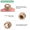thumbnail image 2 of 25-Pack Threaded Cap Nuts, M6x11mm Screw Caps for Light Fixture, Female Knurled Knob Nut for Ceiling Light Cover Replacement [Gold Tone], 2 of 7