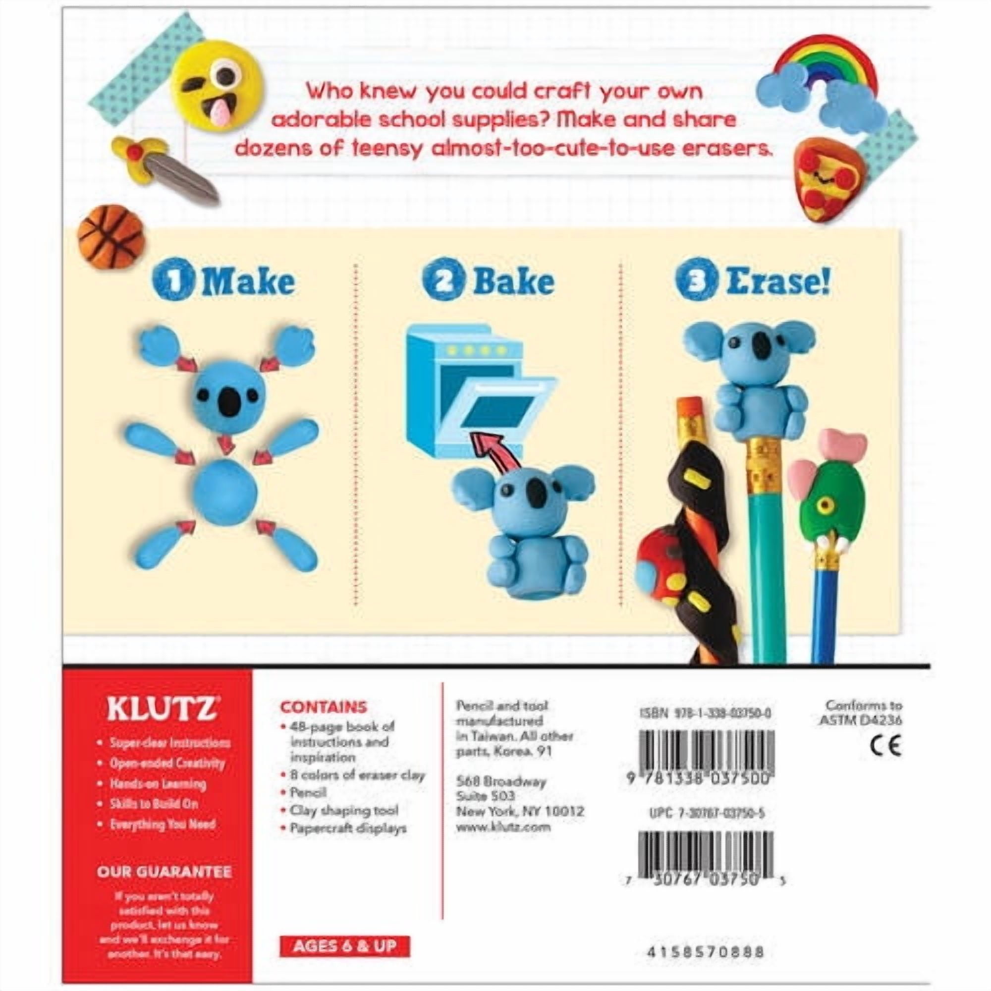 Klutz K803750 Make Your Own Mini Erasers Kit - Multicolor