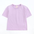 thumbnail image 3 of Emy Dola Girls Summer Outfits Cotton Solid T-Shirt Short Sleeve Tops and Biker Shorts Set Kids Clothing Sets 3-12 years, 3 of 9