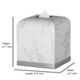 thumbnail image 5 of nu steel Misty Silver collection Tissue Box Cover, Perfect For Home & Bathroom Accessories, 5 of 5