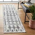 thumbnail image 2 of SAFAVIEH Tunisia Velasco Geometric Runner Rug, Ivory/Black, 2' x 8', 2 of 7
