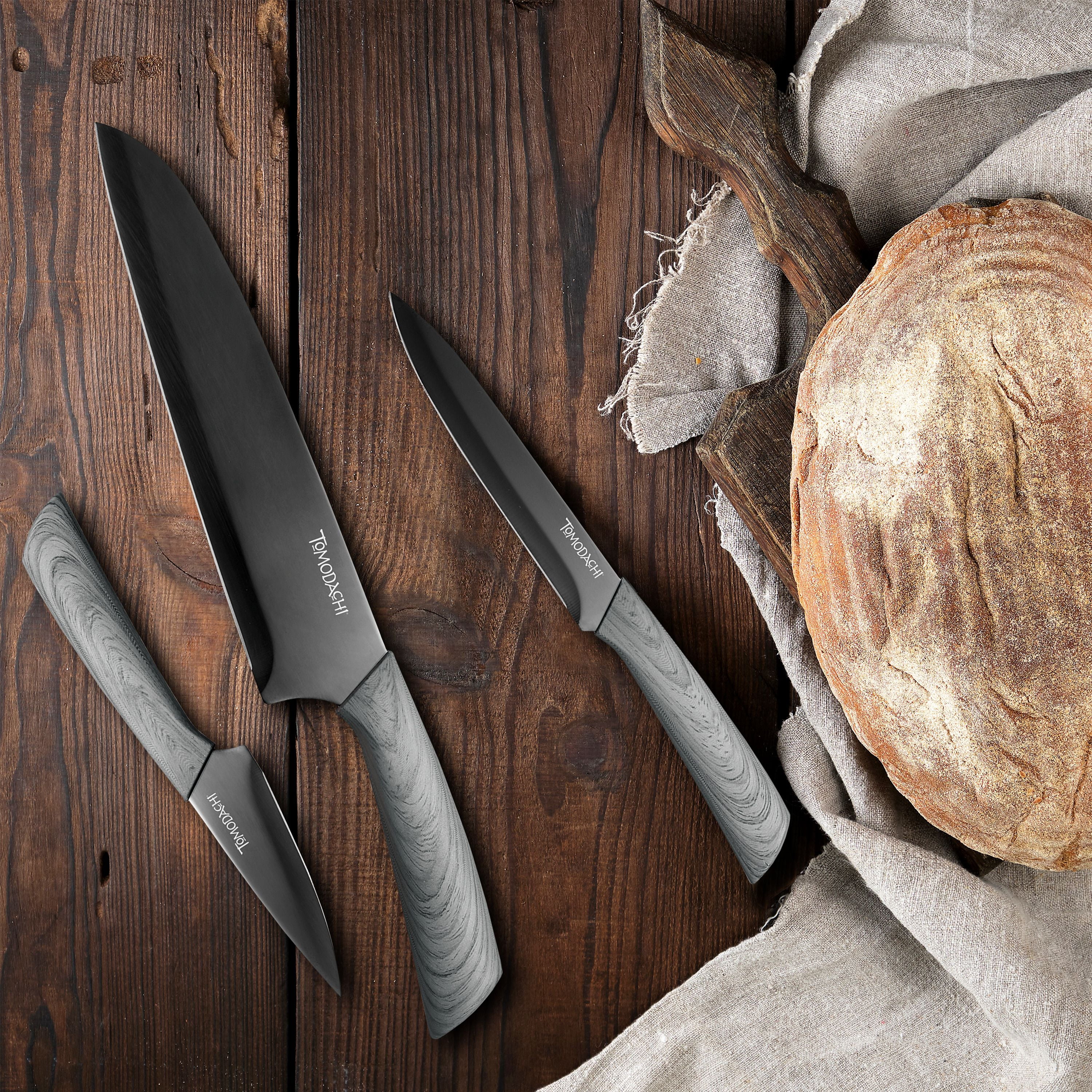 Hamtom Forge Tomodachi™ Raintree Ash Titanium Coated Cutlery Block Knife Set (13-Piece)