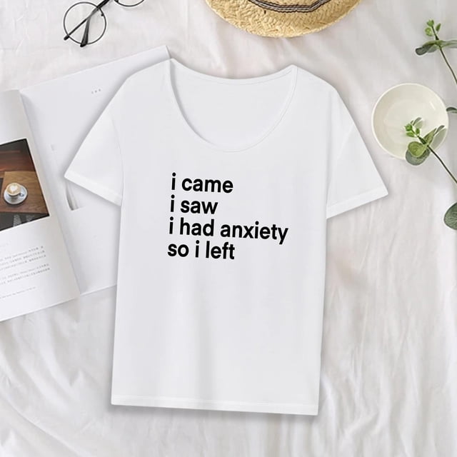 Camiseta de verano para mujer, camiseta informal con cuello redondo, camiseta básica para caminar, viajes, desplazamientos, senderismo, mujer L