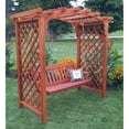 thumbnail image 2 of A &amp; L Furniture Jamesport 7.3 ft. High Wood Arbor with Swing, 2 of 2
