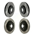 thumbnail image 1 of DS-One Front Rear Coated Drilled Slotted Disc Brake Rotors Kit for Car Volvo S60 V70 with 300mm Diameter Rotor KD-100491, 1 of 11