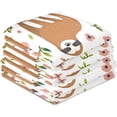 thumbnail image 4 of Coolnut Sloth Kitchen Dish Towel Set of 6, Soft Absorbent Drying Dishcloths Dish Towels with Hanging Loop for Kitchen Bathroom Bar Home Decor, 28 x 18 Inch Washcloth Gift, 4 of 7