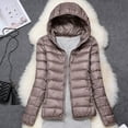 thumbnail image 5 of Women Puffer Jacket 15 Colors Plus Size Ultra Lightweight Packable Hooded Down Coats, 5 of 5