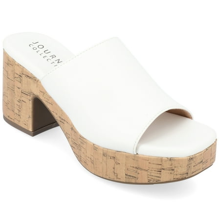 

Journee Collection Womens Astter Tru Comfort Foam Slip On Platform Open Toe Sandals