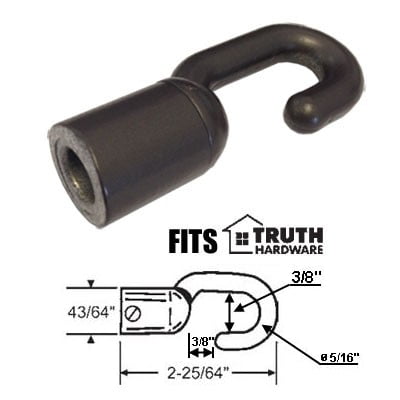 Bronze Replacement Hook Drive for Skylight and Awning Window Operators 