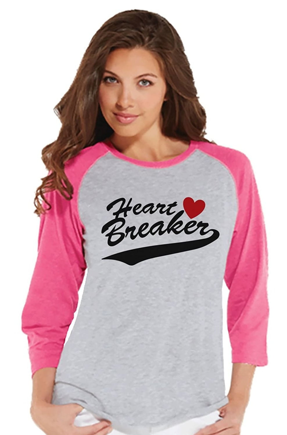 Custom Party Shop Kids Heart Breaker Happy Valentines Day Grey Raglan