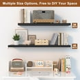 thumbnail image 6 of Dumekko 12 Inch Deep Floating Shelves for Wall, 36" W x 12" D x 1.2" H 3 Pack Floating Shelves Large Storage Space Wall Mount Shelf for Living Room, Kitchen, Bathroom, Black, 6 of 6