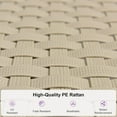 thumbnail image 2 of PURPLE LEAF Outdoor Chaise Lounge Set of 2, Patio Wicker Poolside Chairs with Adjustable Backrest, Aluminum Sun Loungers for Garden, Backyard, Poolside，Beige, 2 of 6