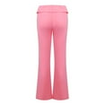 thumbnail image 5 of Women Fold Over Waist Cotton Stretch Flare Leg Boot Cut Yoga Pants Leggings US, 5 of 10