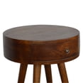 thumbnail image 2 of Nordic Chestnut Circular Shaped Nightstand, 2 of 8