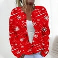 thumbnail image 2 of QATAINLAV Womens Funny Christmas Graphic Knit Cardigans Loose Casual Plus Size Sweaters Button Up Long Sleeve Tops, Multicolor, XXXXXL, 2 of 6