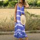 thumbnail image 2 of Vestido largo sin mangas con cuello en V y estampado informal de verano para mujer con estilo OAVQHLG3B Store  lin121212, 2 of 5