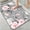 Gray Background with Pink Roses and Hydrangeas, variant on 1pc Watercolor Pink Roses Pattern Bathroom Rug Bathroom Decor and Accessories- Durable,Anti Slip,And Quick Drying,Suitable For Indoor/outdoor Use - Perfect For Bathrooms,Bedrooms,Kitchens