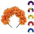 thumbnail image 4 of Under $5 Hair Ties Gsakboxl Women Colorful Daisy Flower Crown Headband Floral Headpiece Elegant Simulation Petal Hair Accessory Holiday, 4 of 4