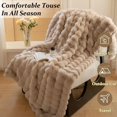 thumbnail image 3 of Bunny Blanket for Women, Bunny Blanket for Adults, Bunny Blanket King Size, Soft Bunny Fluffy Fuzzy Warm Blanket for Girls, for Chair Bed Sofa (Purple,120x200cm(47x79in)), 3 of 7