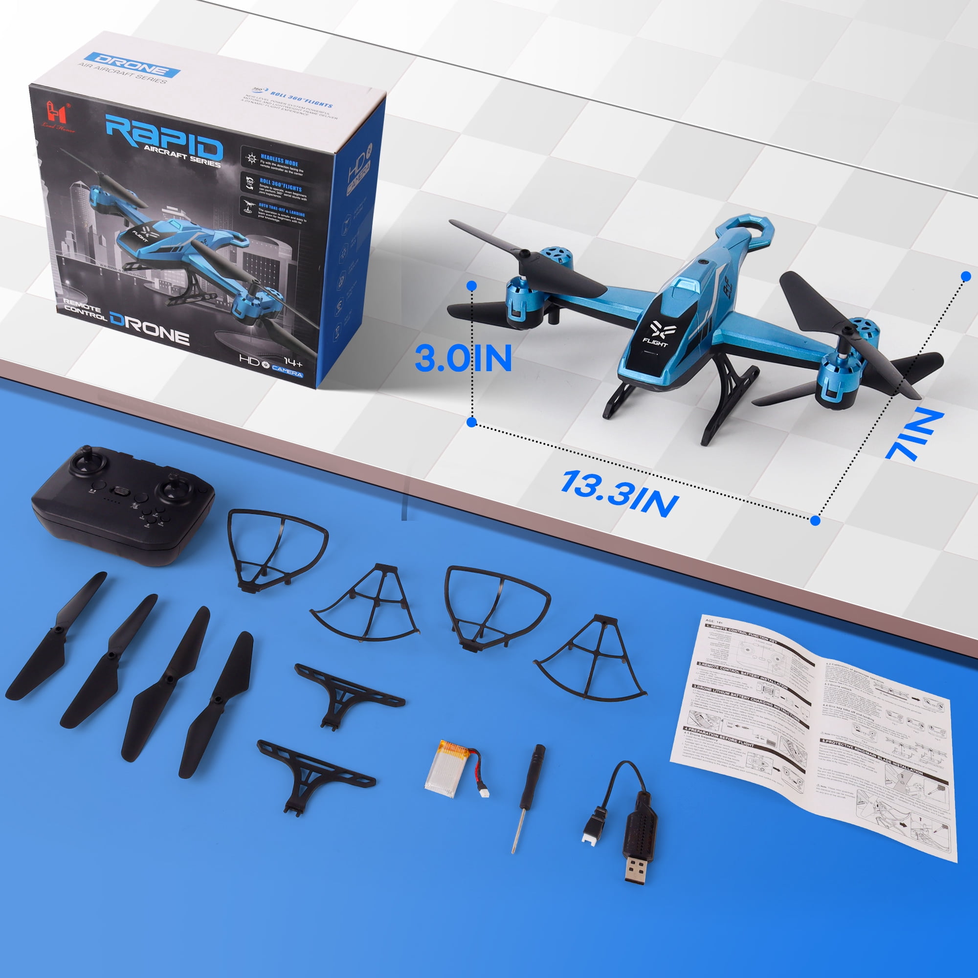 RC Helicopter - Remote Control Helicopter for Adults.& Kids, RC Plane with 2 Rechargeable Batteries, Indoor & Outdoor Airplane for Beginners