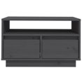 thumbnail image 3 of vidaXL Meuble TV Gris 60x35x37 cm Pin Massif, 3 of 5