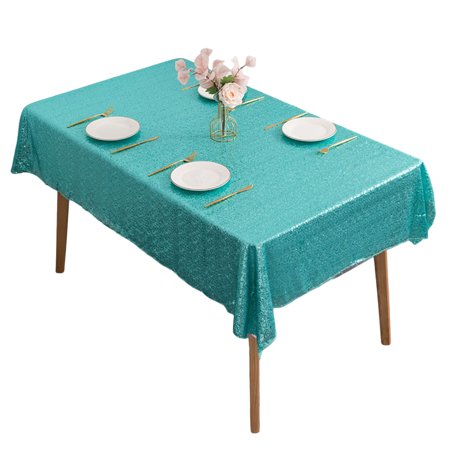 

Wanwan Table Cloth Exquisite Anti-fade Anti-slip Colorful Decorative Dining Room Sequin Table Cover Party Supplies for Gift