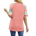 thumbnail image 4 of Womens Blouses Dressy Casual Floral Print Short Sleeve Shirts Round Neck Raglan Baseball Tee Summer Trendy Tops 2026 Blusas Basicas, 4 of 8