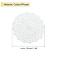 thumbnail image 2 of Fabric Coasters, 4pack 4" - Cotton Woven Crochet Doilies, Lace Embroidery Placemats with Floral Pattern (White), 2 of 5