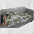 thumbnail image 6 of Bird Soft Flannel Fleece Throw Blanket, Continuous Birds and Flower in Vintage Sketch Style, Cozy Plush for Indoor and Outdoor Use, 50" x 60", Olive Green Salmon, by Ambesonne, 6 of 6