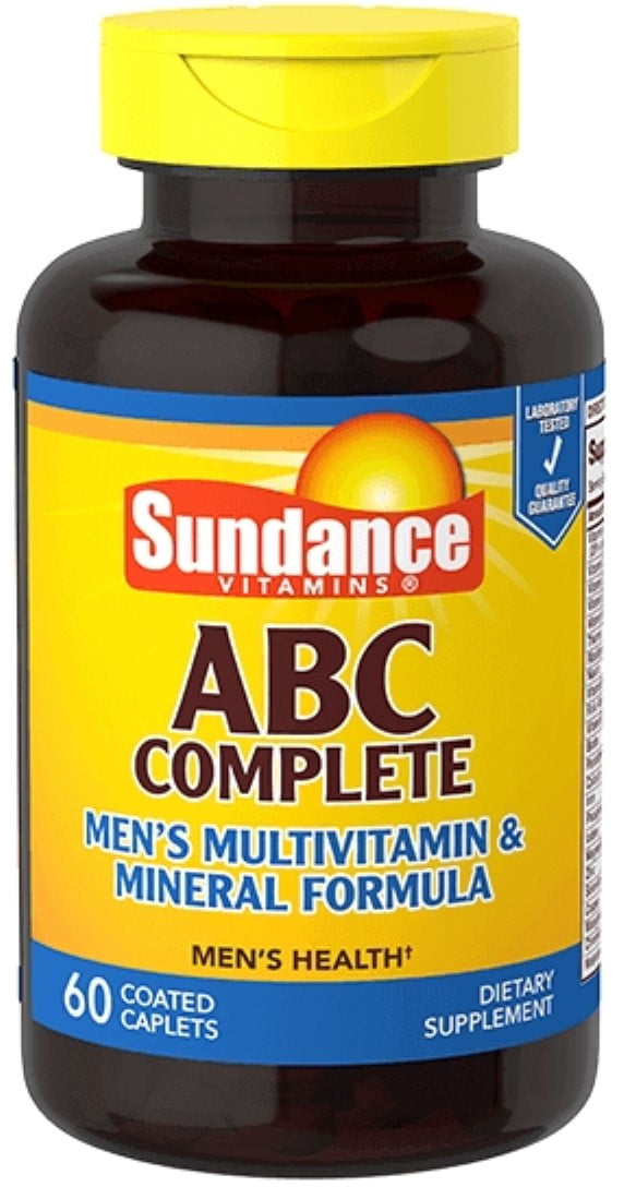 Sundance Vitamins ABC Complete Men's Multivitamin Caplets, 60 Count